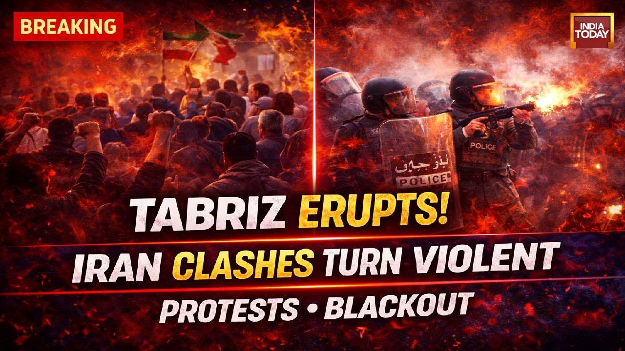 Iran Protests Turn Violent LIVE: Heavy Clashes Erupt in Tabriz | Security Forces & Protesters Clash