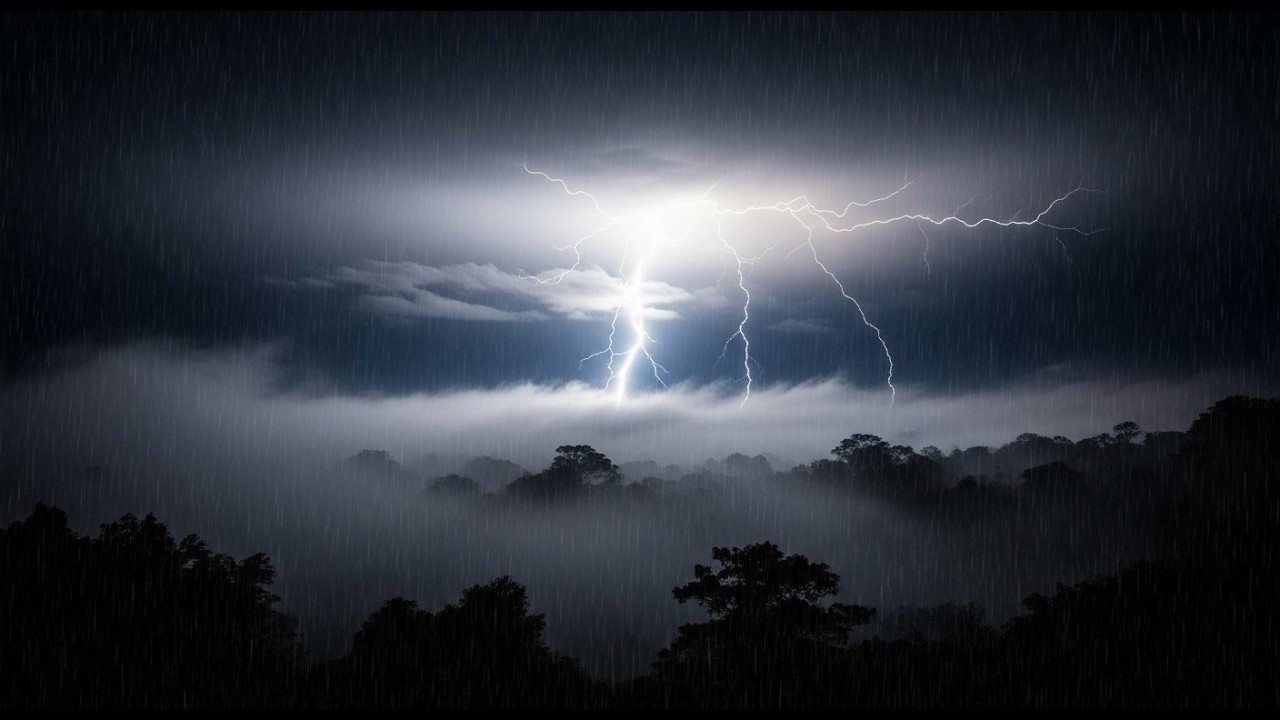 30 MINUTES Gentle Rain at Night, Rain Sounds for Sleep, Insomnia, Relaxing, Meditation, Yoga, Study