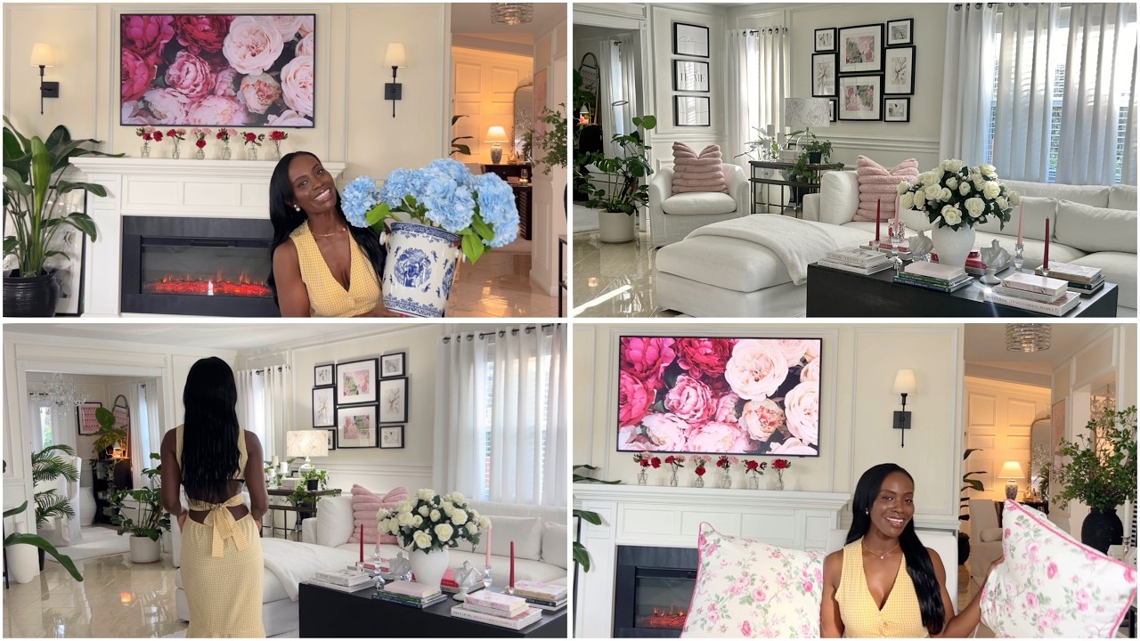 🌼 SPRING HOME DECOR HAUL & STYLING // HOMEGOODS // MARSHALLS // AMAZON