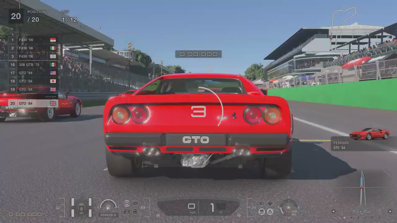 GT7 LEGEND CAR: FERRARI GTO '84 FIRST LOOK CUSTOM RACE MONZA 12 LAPS PS5 4K GAMEPLAY