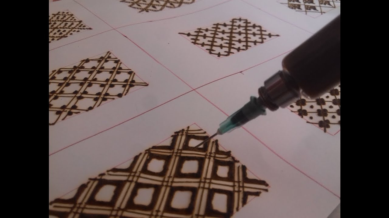 تعليم نقش الحناء للمبتدئين /انواع الشبكات Types of grid