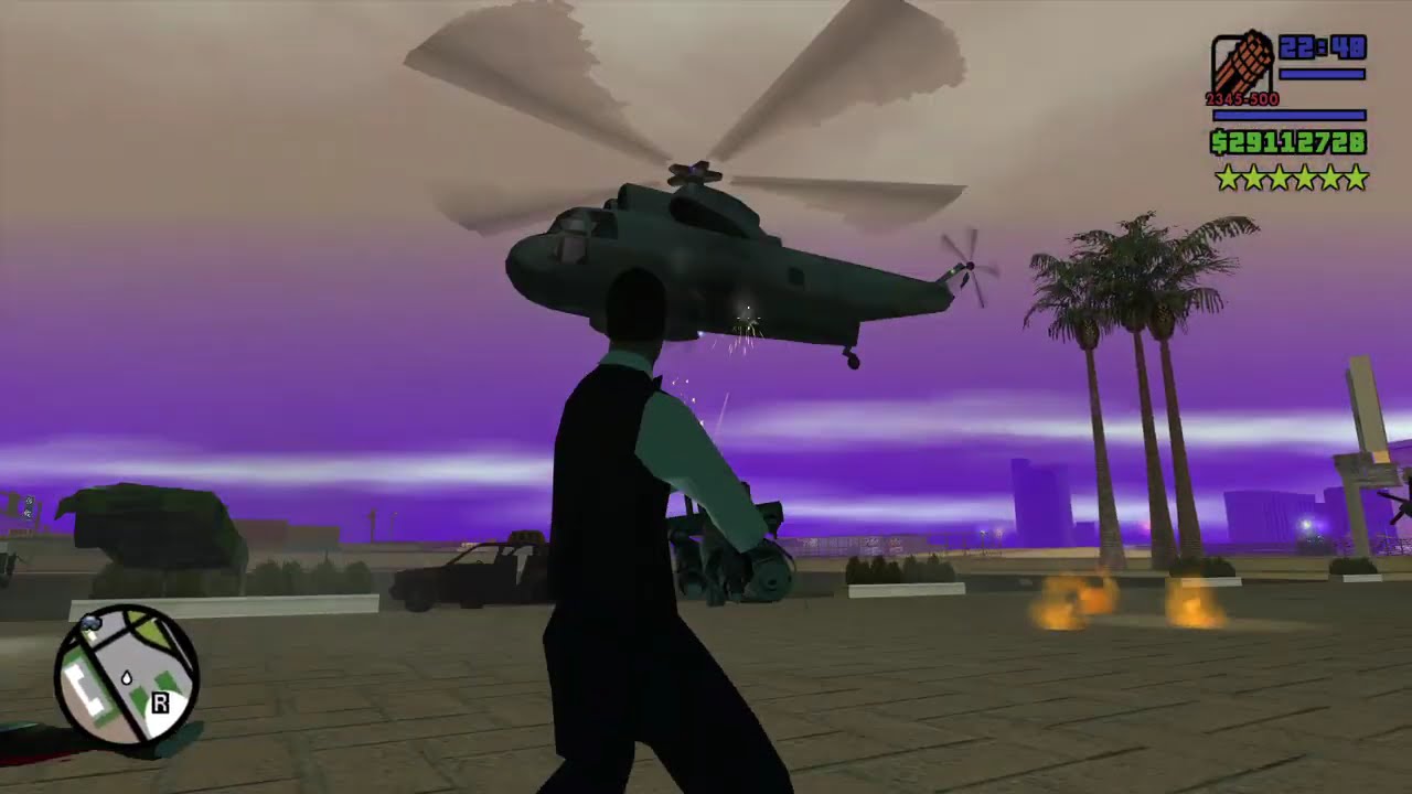 GTA San Andreas [PC] (Rainbomizer Mod) Gameplay 122 (Free Roam + Six Star Wanted Level)