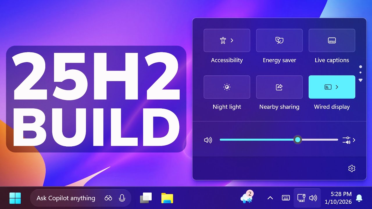 Новая сборка Windows 11 25H2 26220.7535 &ndash; Скоро выйдет новая версия, новые изменения в настройках...