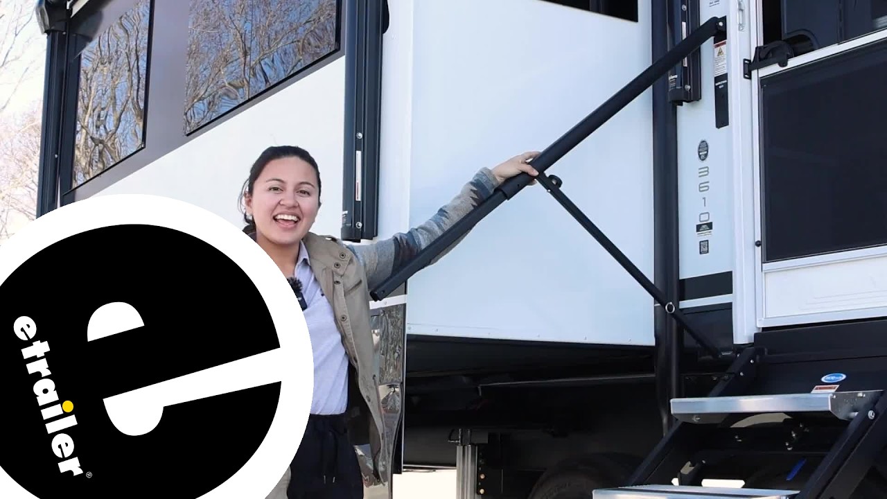 A Closer Look at the MORryde Safe-T-Rail Telescoping RV Hand Rail on a 2025 Brinkley Model Z Fifth W