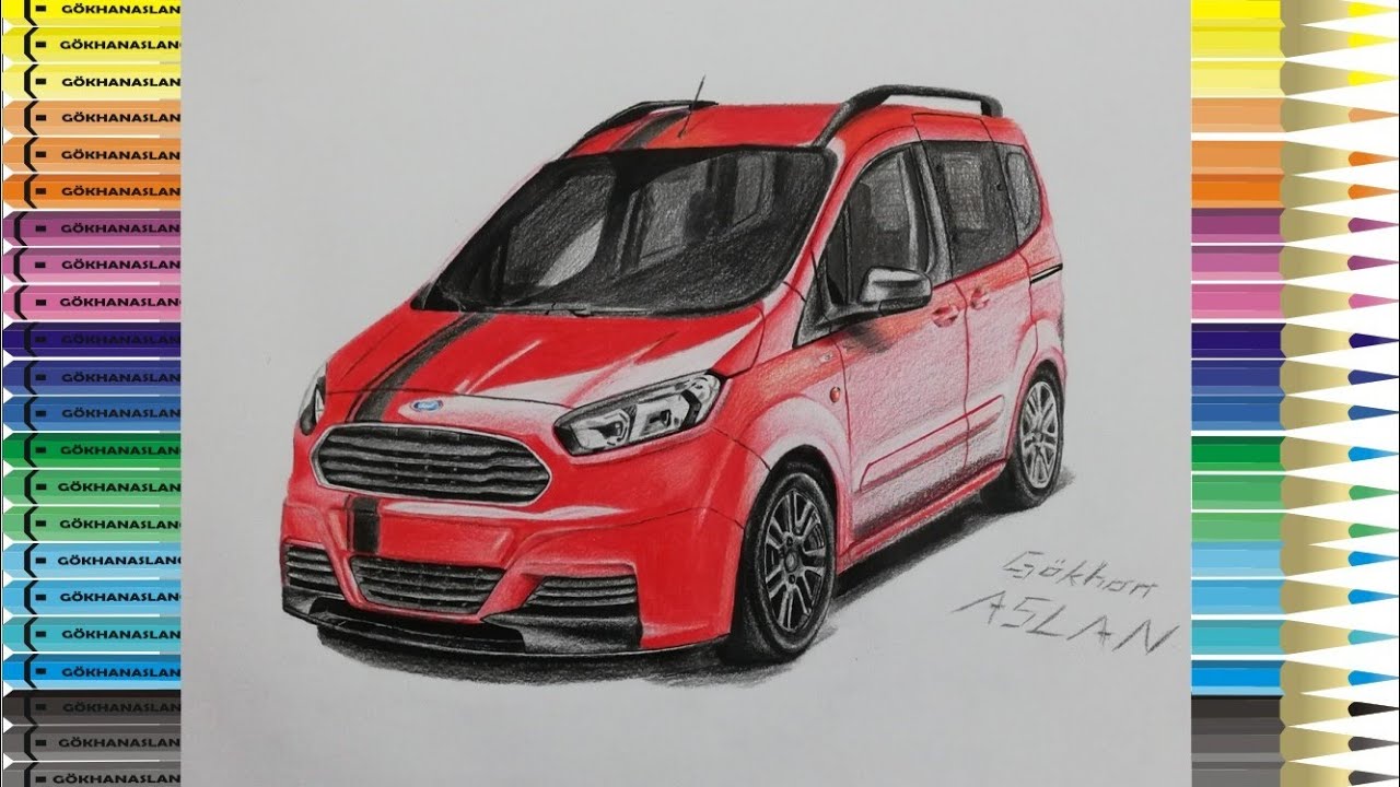 Araba çizimi / ford courier modifiye, Car drawing / ford courier modified