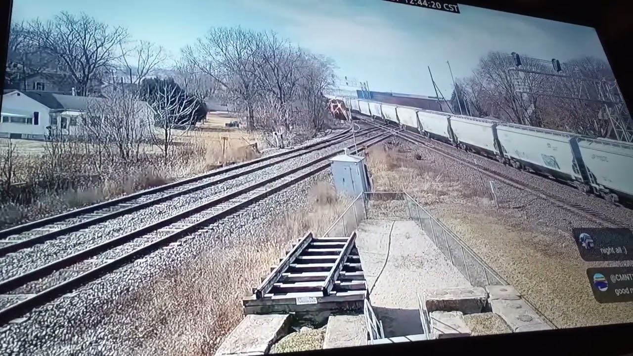 Train derailment In Rochelle Illinois on Railcam February 27