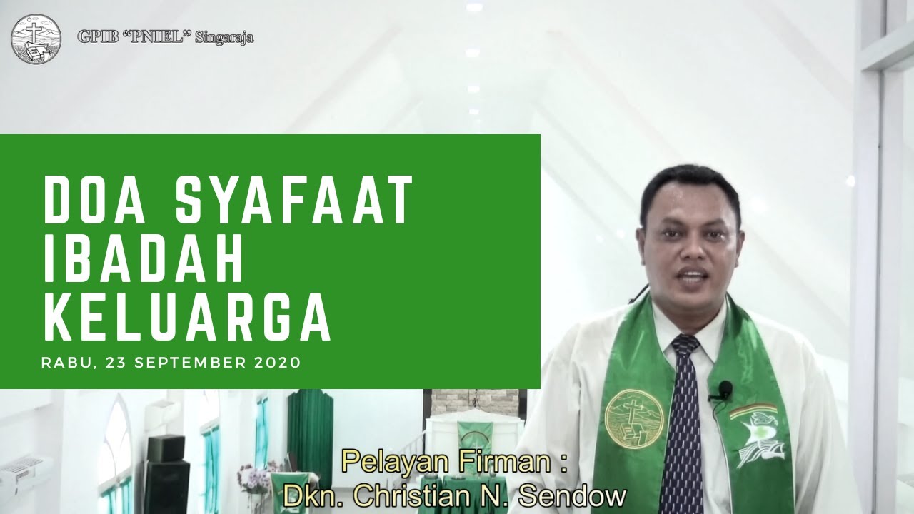 Doa Syafaat Ibadah Keluarga 23 September 2020