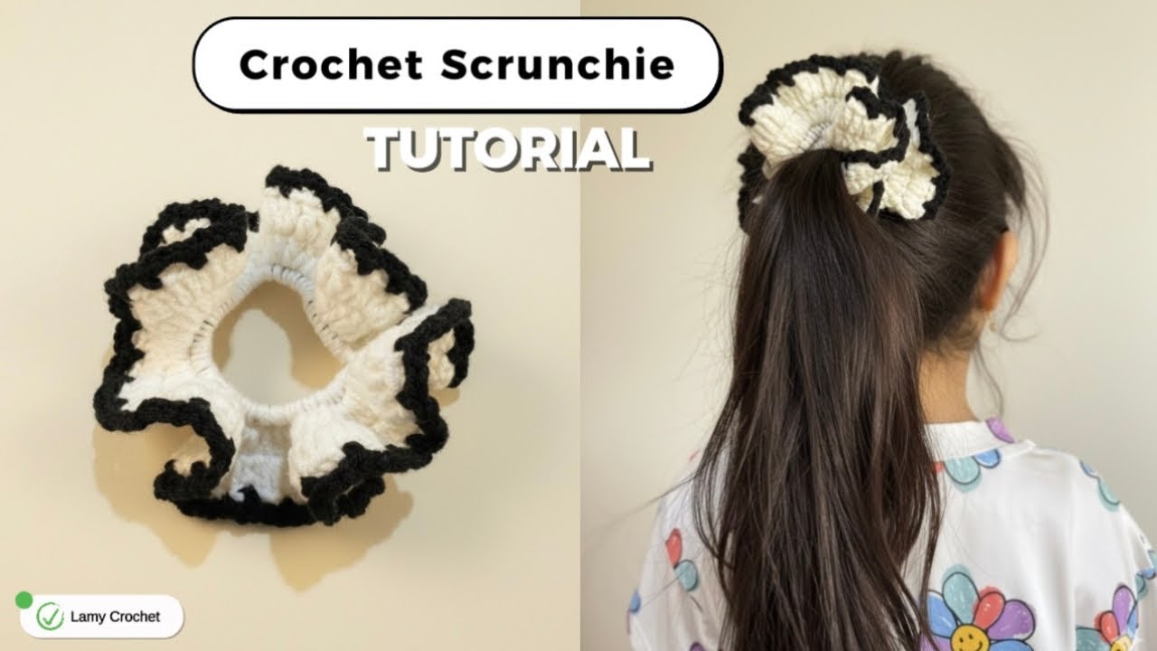 How to Crochet a Scrunchie (Hair Accessories) | Crochet Tutorial for Beginners 