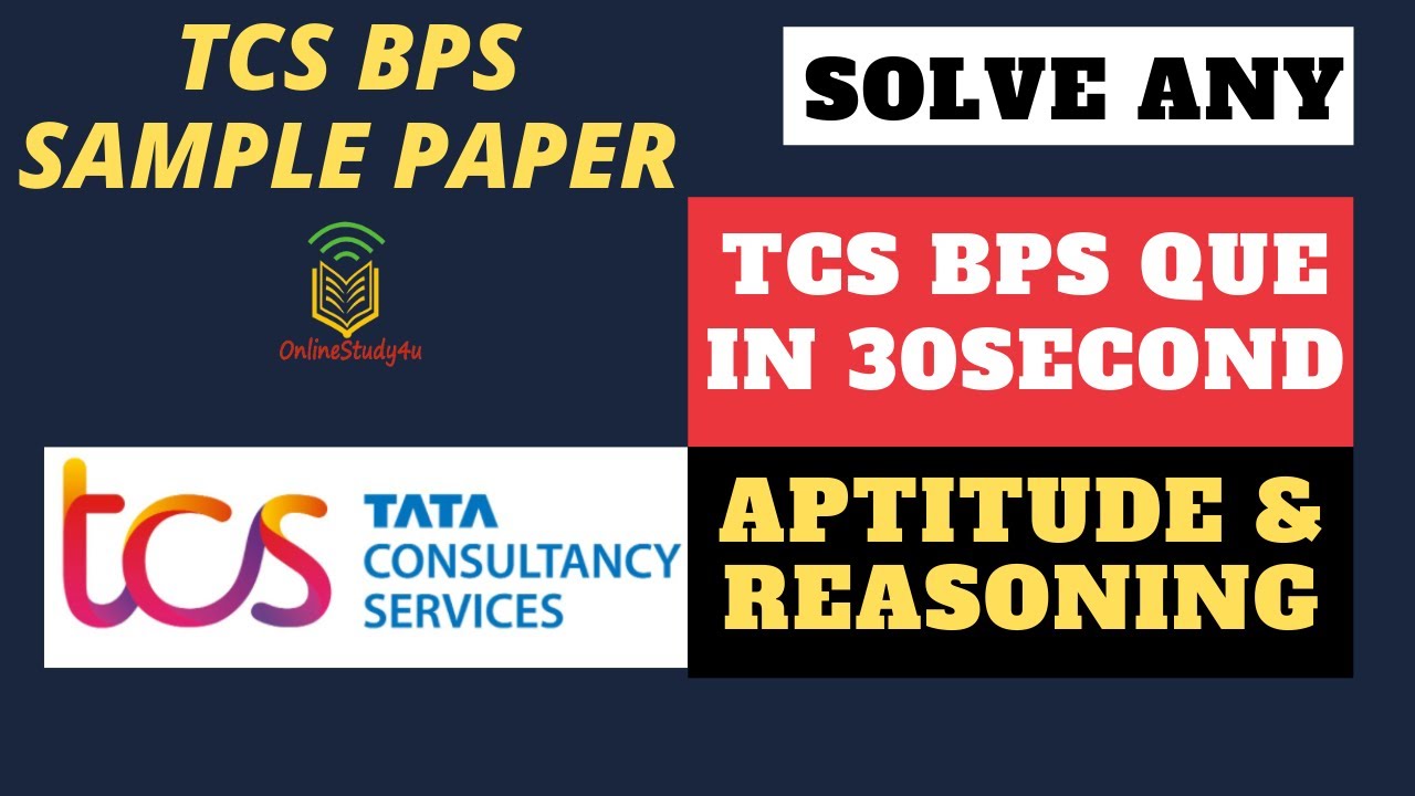 TCS BPS Aptitude Sample Paper Released | TCS BPS Sample Paper Solution | ShortCut to Solve Aptitude