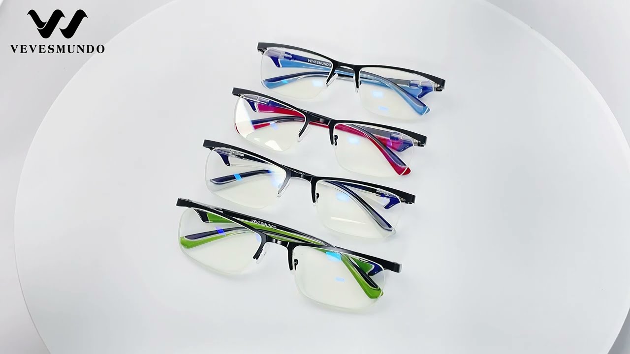 VEVESMUNDO Metal Reading glasses Men Spring Hinges Classic Half Frame Bussiness Design