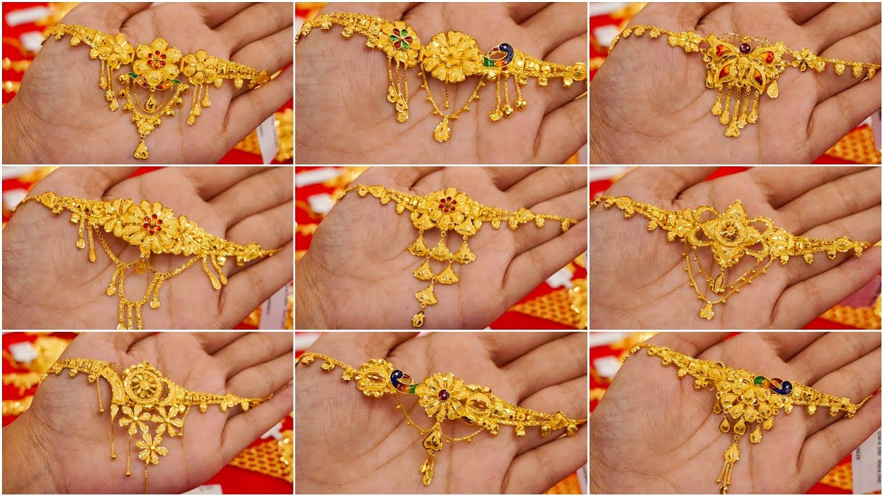 Gold Choker Necklace Design With Weight & Price| Choker Necklace Design ||