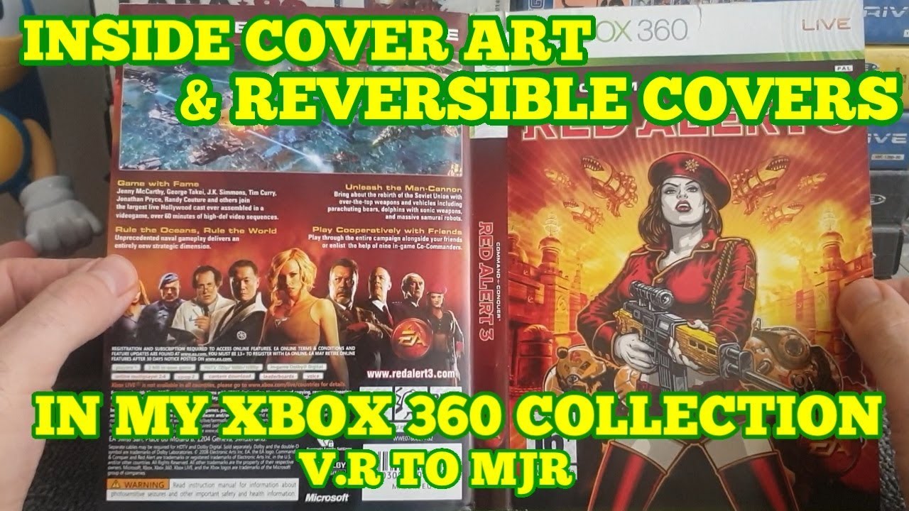 Inside cover art & reversible covers in my Xbox 360 collection, VR to MJR