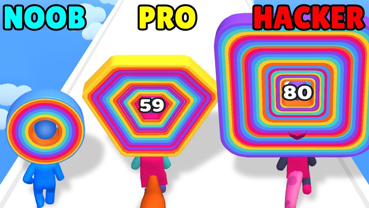 NOOB vs PRO vs HACKER in Layer Man 3D
