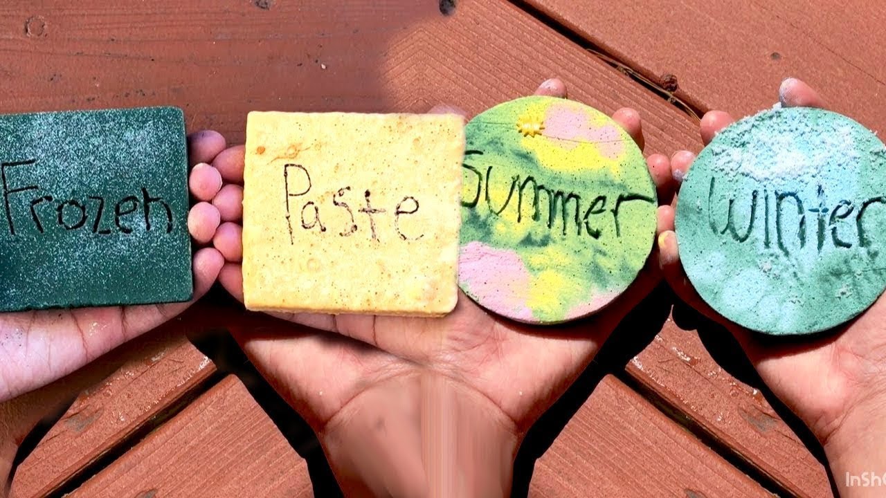 CRUSHING SOAKING FLORAL FOAM GUESS THE COLOR MOST SATISFYING VIDEO