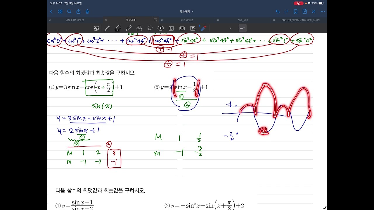 삼각함수 각변환
