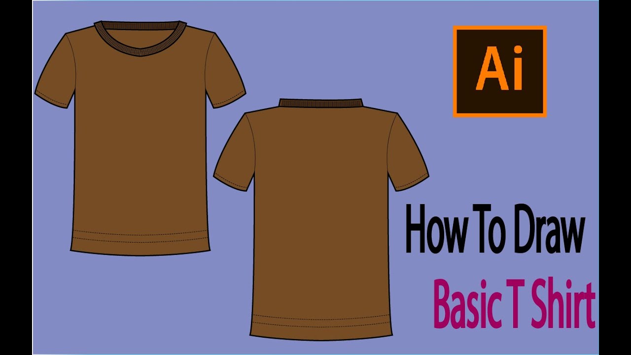 How To Draw Basic T Shirt In Adobe Illustrator 2020-PART 1||FRONT PART