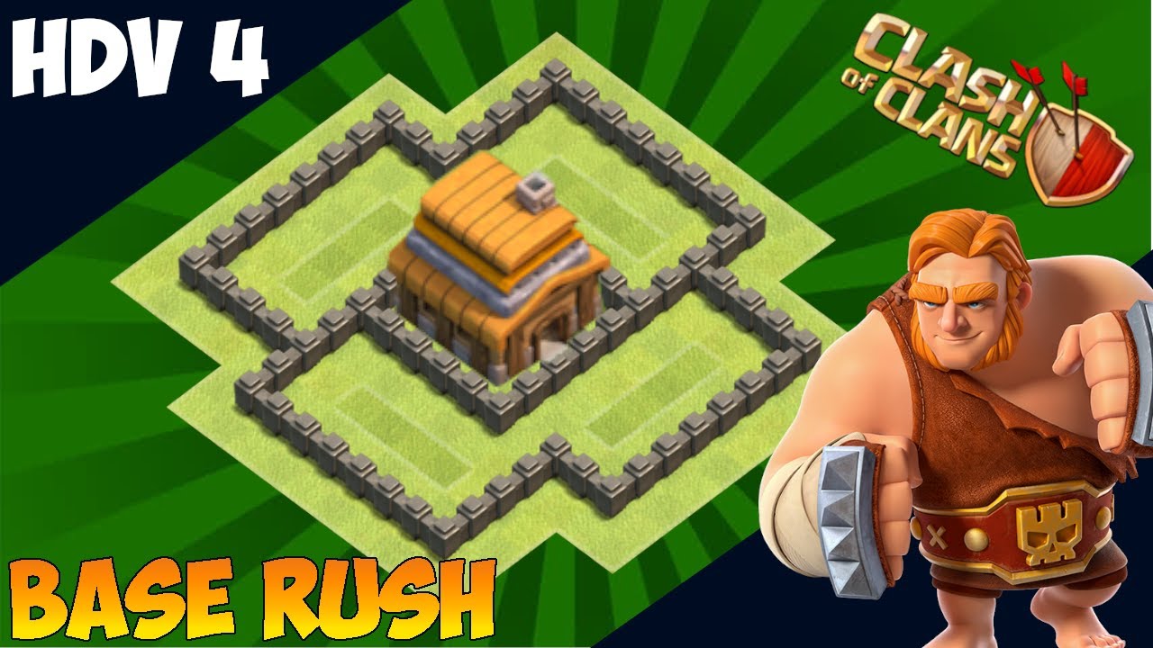 HDV 4 rush ANTI 2 ETOILES avec LIEN | MONTEZ EN TROPHEES | Clash of Clans