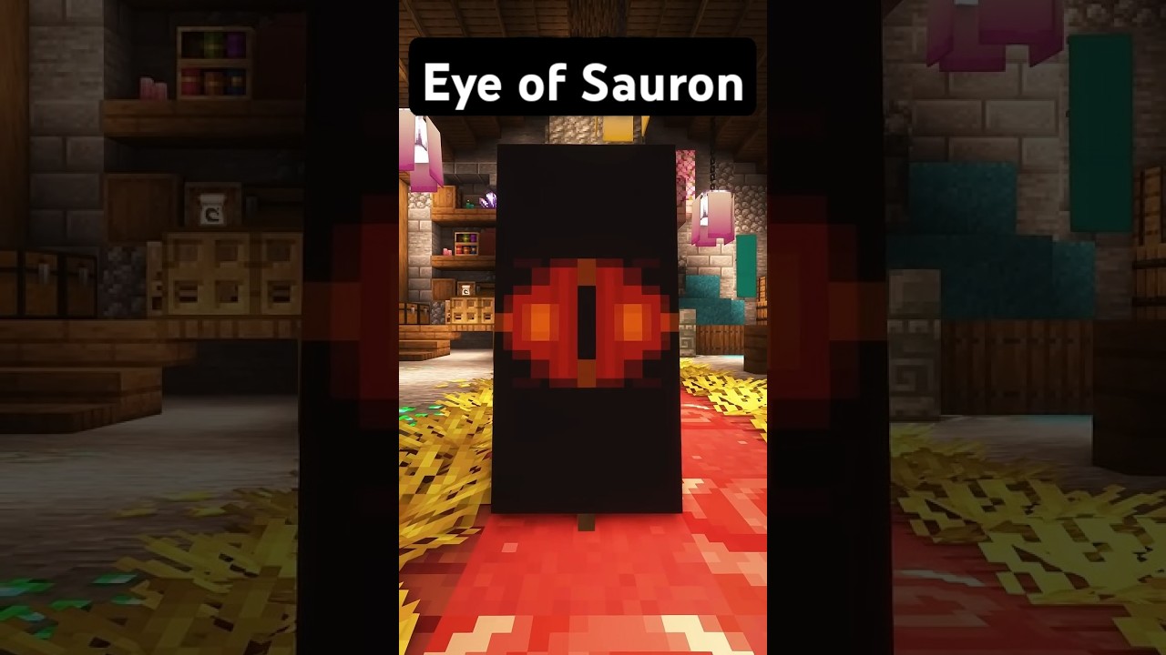 Cool Minecraft Banner 4 - Eye of Sauron #minecraft #minecraftbannerdesigns #bannerdesign #lotr