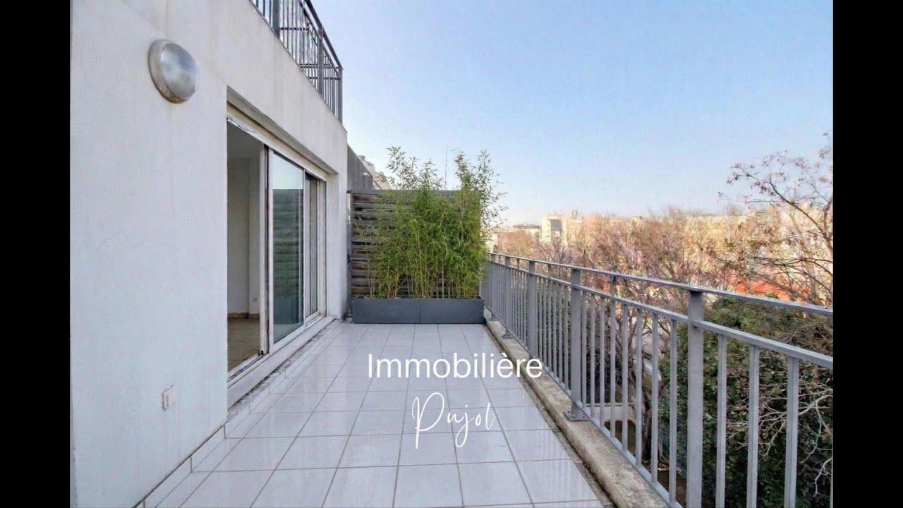 T3 de 67m² à vendre avec terrasse ciel ouvert vue dégagée et garage secteur Blancarde Marseille