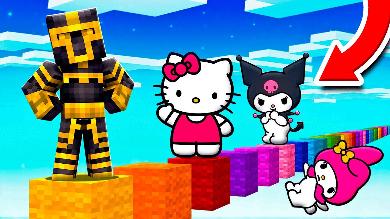 ¿CONSEGUIRÉ SOBREVIVIR AL PARKOUR DE HELLO KITTY EN MINECRAFT? 😱