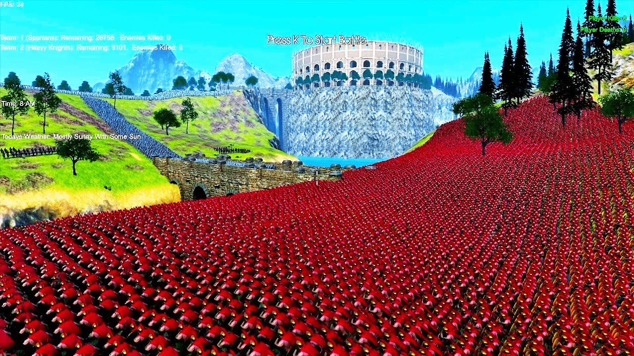 30K Spartans Vs Medieval Heroes Alliance - Ultimate Epic Battle Simulator UEBS