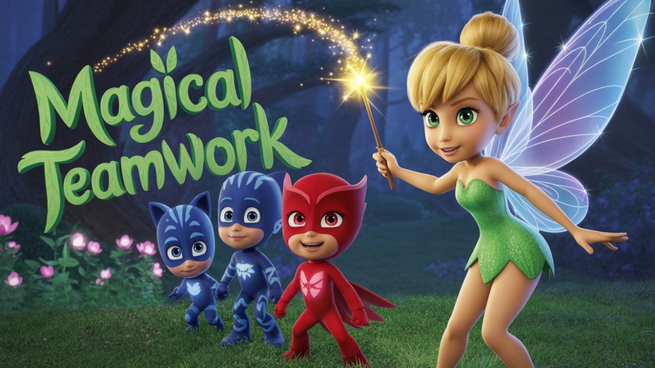 PJ Masks and Tinker Bell's Magical Teamwork | bedtime story