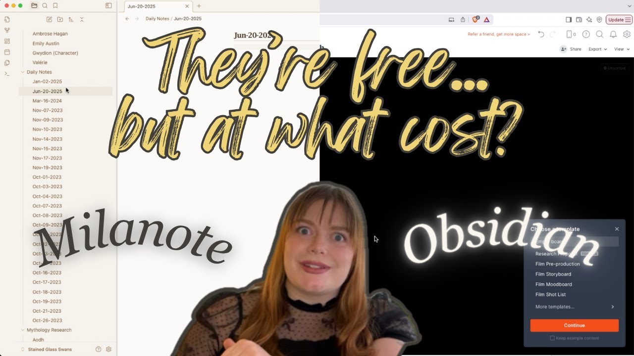 Sophia Reviews Milanote and Obsidian for Writing