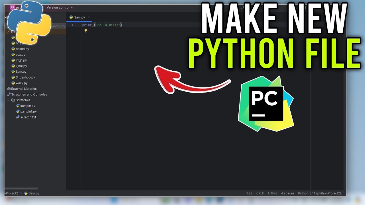 Как создать новый файл Python в PyCharm &mdash; полное руководство