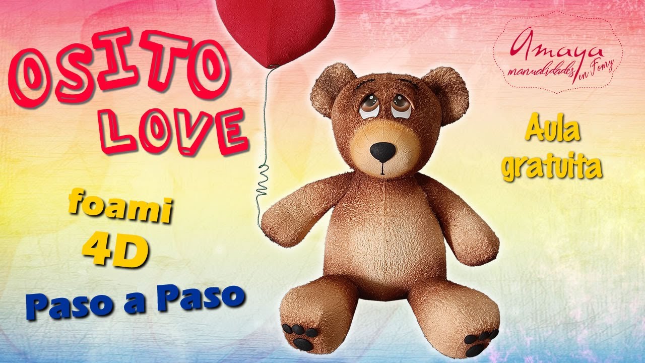 Osito en 4D 🐻 | Cómo hacer manualidades fáciles con foami o goma EVA para vender.