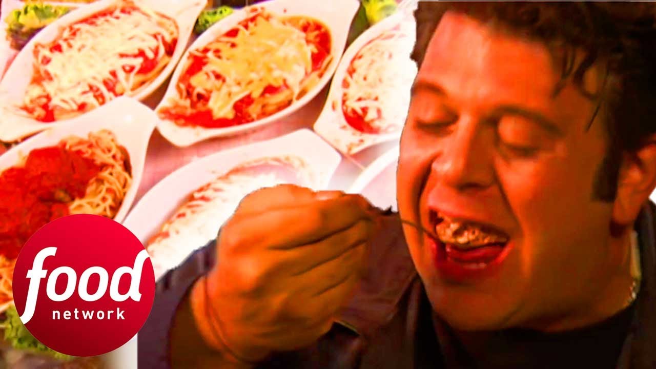 Just Adam Richman Attempting Italian Food Challenges For Nearly 10 Minutes! | Man V Food