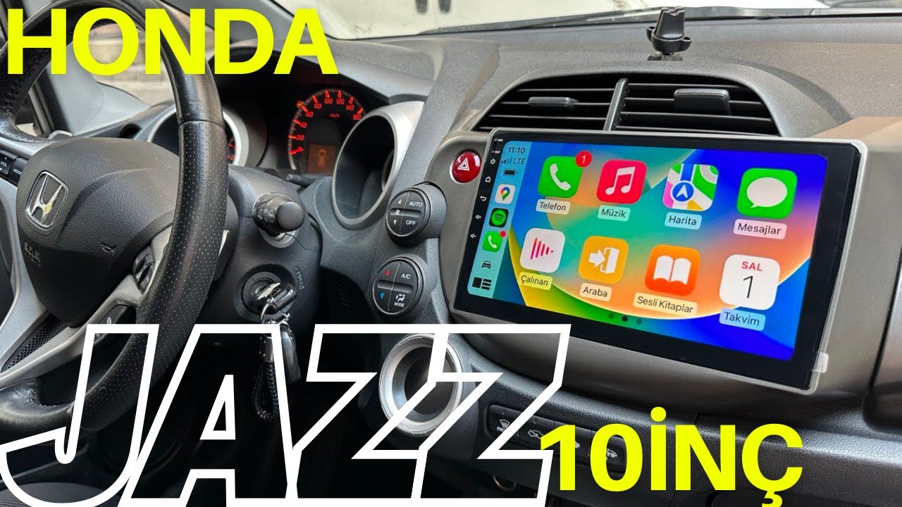 HONDA JAZZ  KABLOSUZ CARPLAY-ANDROİD MULTİMEDYA SİSTEMİ #honda #hondajazz #jazz   #carplay 22-118