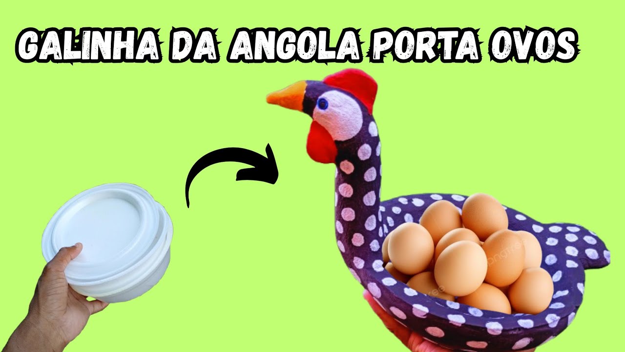Como fazer Galinha da Angola porta ovo com Cimento passo a passo.