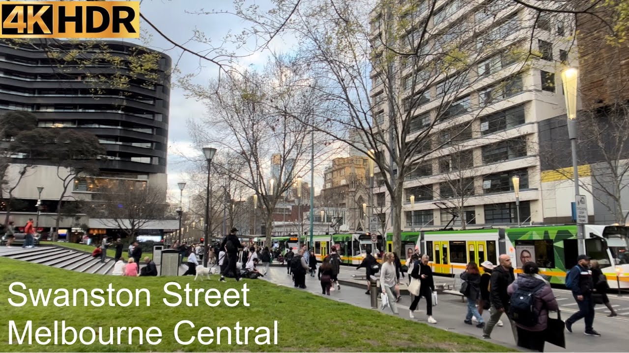 Swanston Street In The Afternoon | Melbourne Australia | 4K HDR