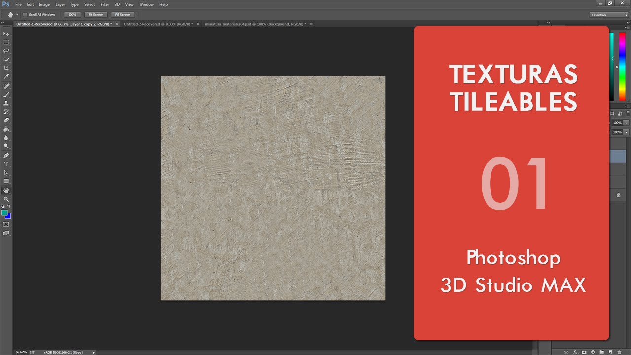 Tutorial de creacion de texturas Tileables - Photoshop y 3D Studio MAX