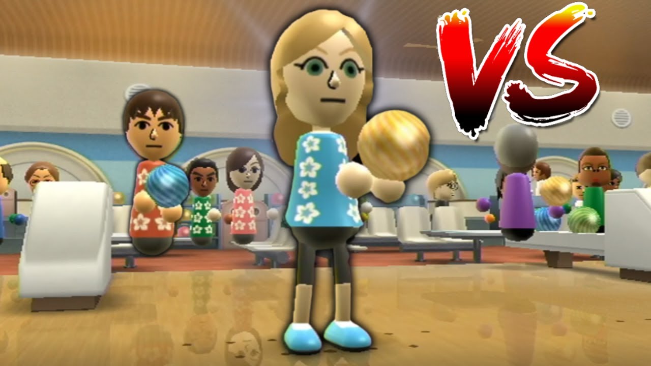 4 Guest Mii's vs Wii Sports Resort: Spin Control Bowling