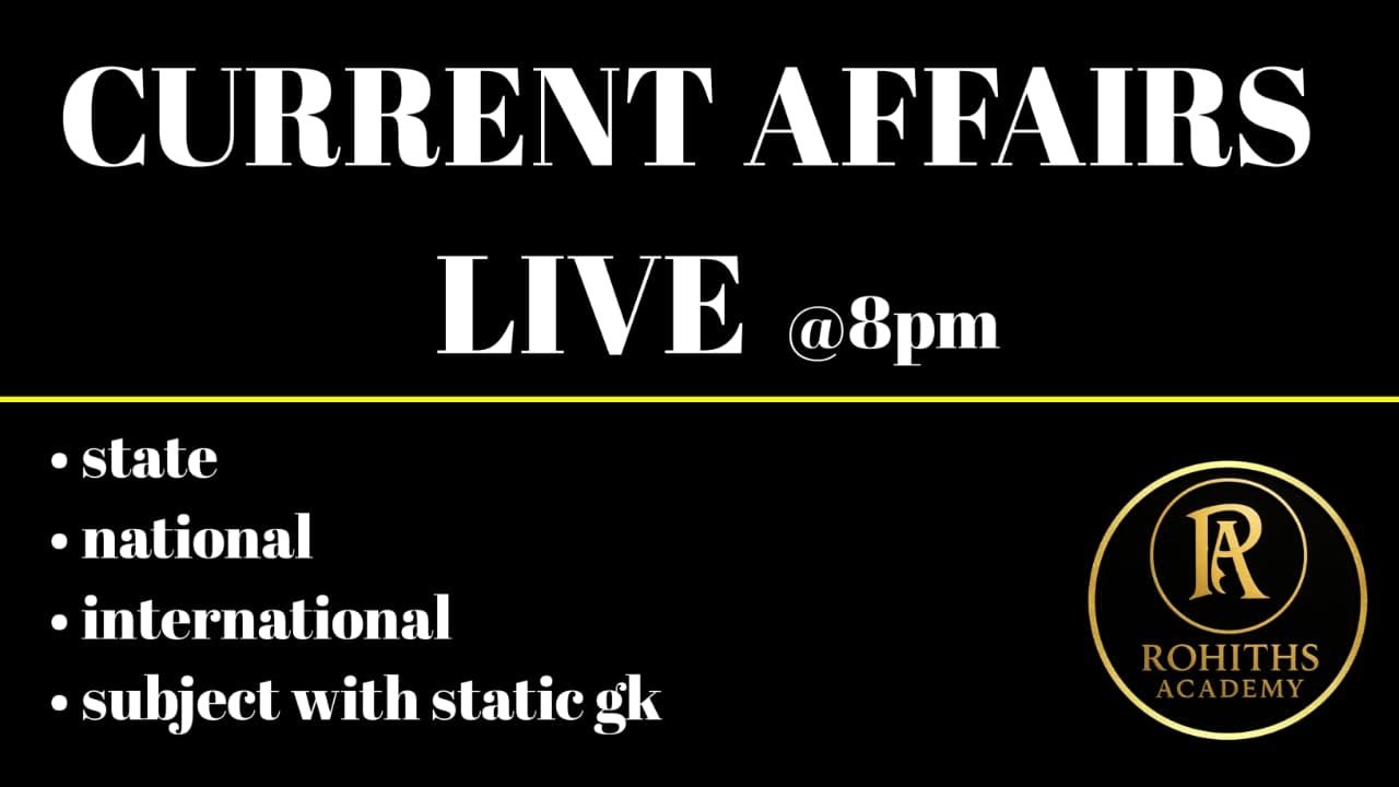 Current  Affairs Live 8 pm