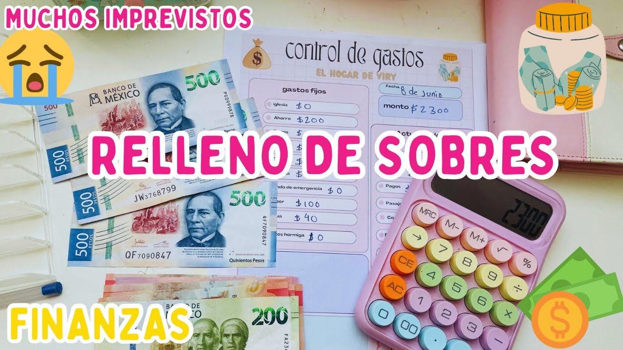 Organizando los gastos del hogar RELLENO DE SOBRES Muchos imprevistos #ahorro #dinero #finanzas