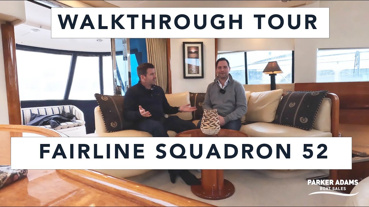 Fairline Squadron 52 — великолепная моторная яхта в прекрасном состоянии — идеальная для жизни на...