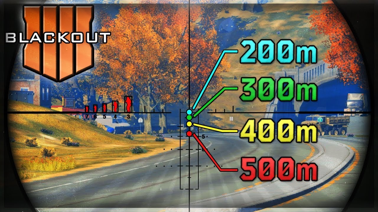 Blackout: True Sniper Challenge - Accounting for Long Range Drop with All Scopes