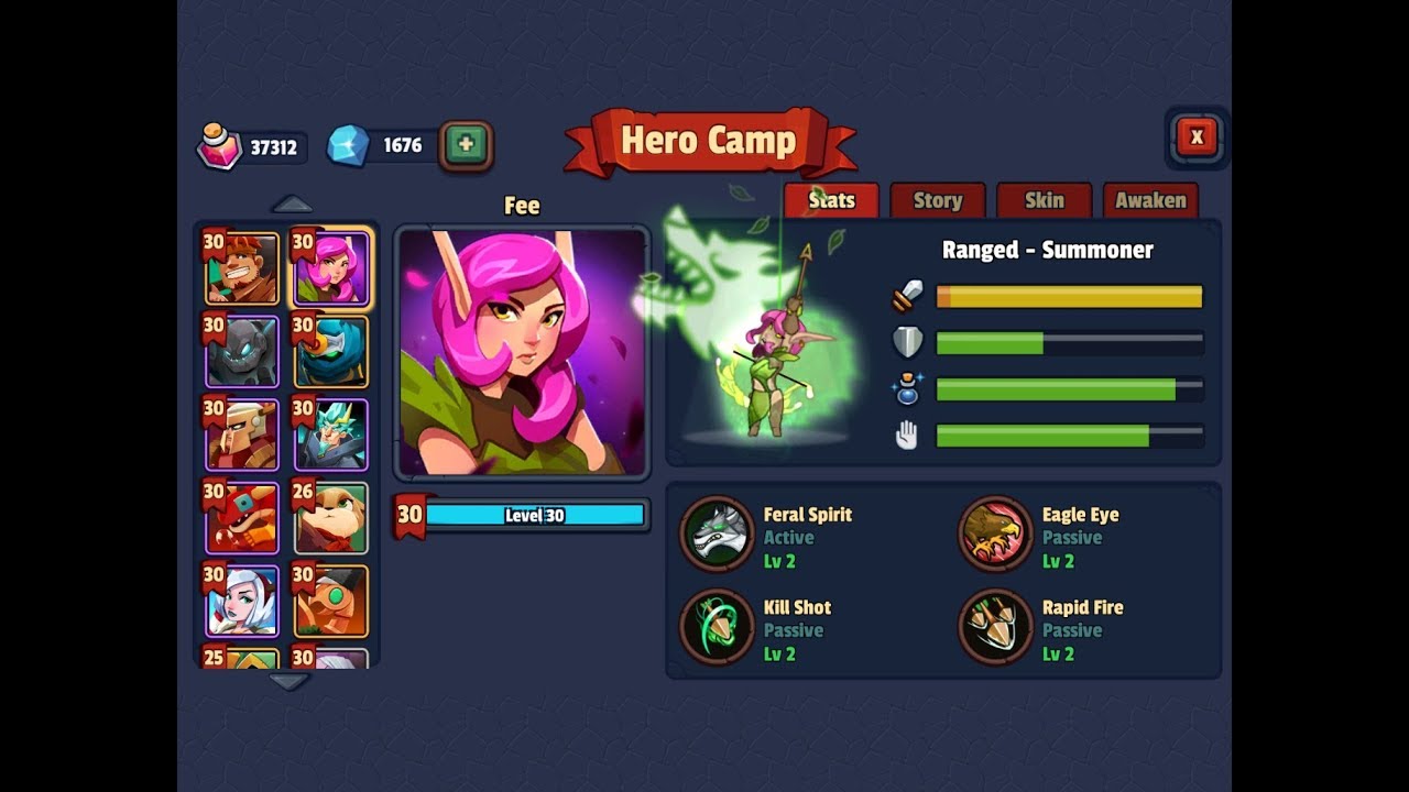 Realm Defense Heroes. Fee rank 6 with her two teams. TD Games.