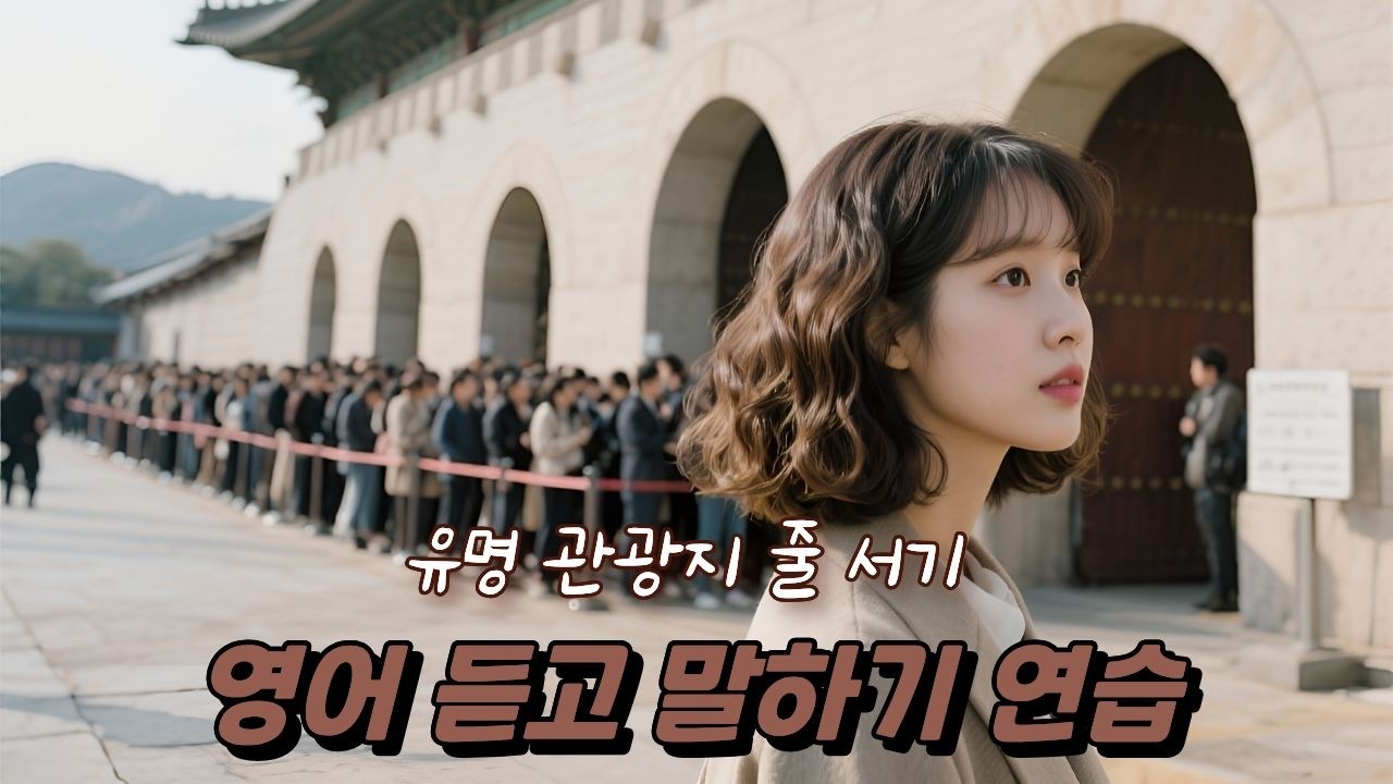 [중간 광고 없음] 여행 스토리 예문을 통해 내가 말하듯 익히세요 13편 유명 관광지 줄 서기 (A2 후반~B1 초입 수준)│영어말하기│학습자료│연습자료│일상영어│영어듣기