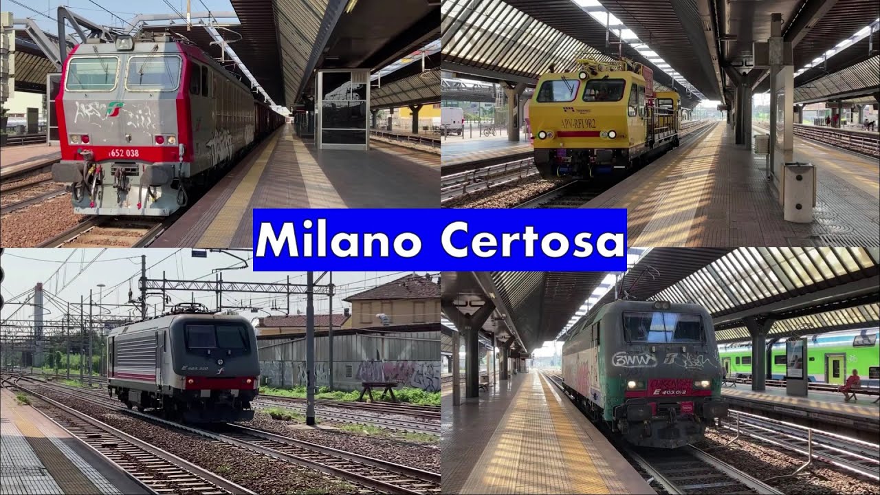Stazione di MILANO CERTOSA: treni in transito, arrivo e partenza! [parte 1/2]