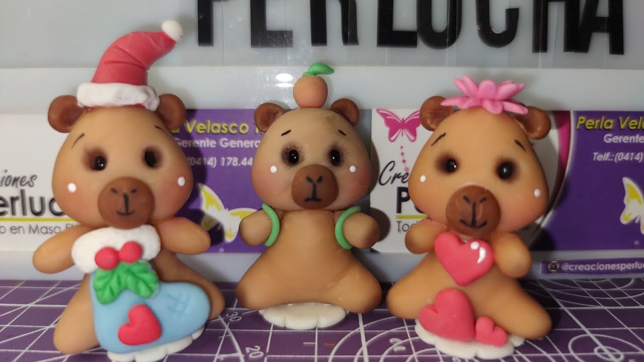 Modelado en Porcelana fría #capibara #masaflexible #ceramicaenfrio #hechoamano #porcelanafría ✨