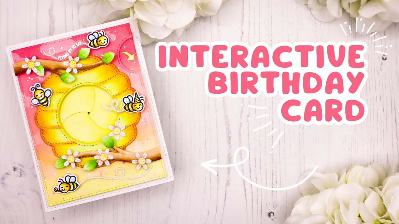 HIVE FIVE BIRTHDAY | Interactive Magic Iris Card with Lawn Fawn