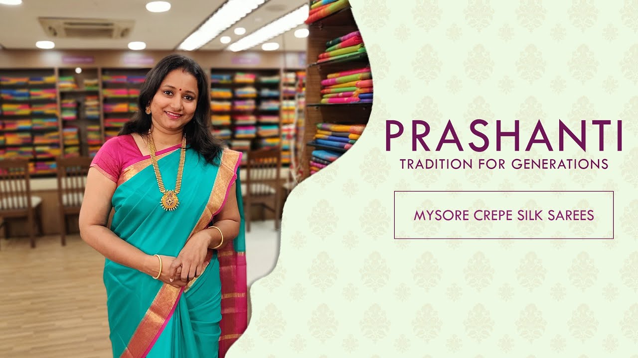 Mysore Crepe Silk Sarees | Rs. 5450/- to Rs. 6630/- | Prashanti Sarees