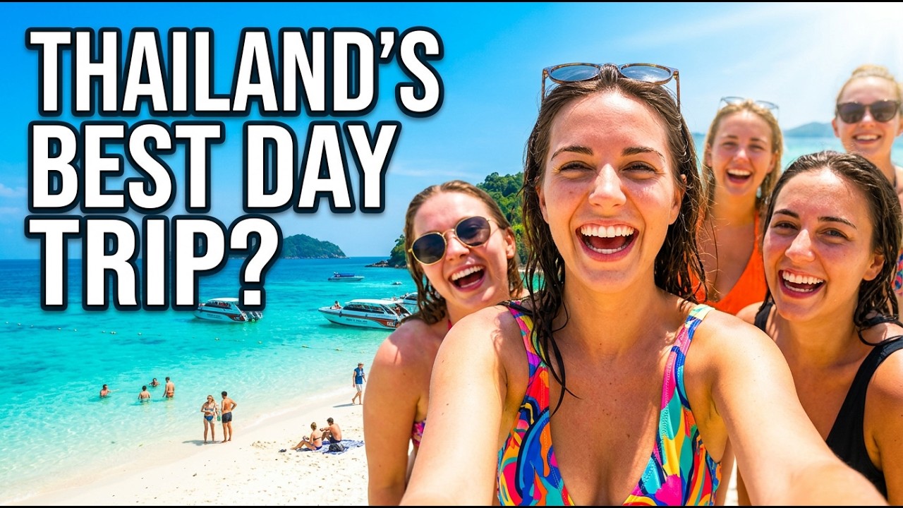 A day trip to Khai Island Krabi from Phuket 🇹🇭 4k | Crowded Beach Day Surprises Everyone!