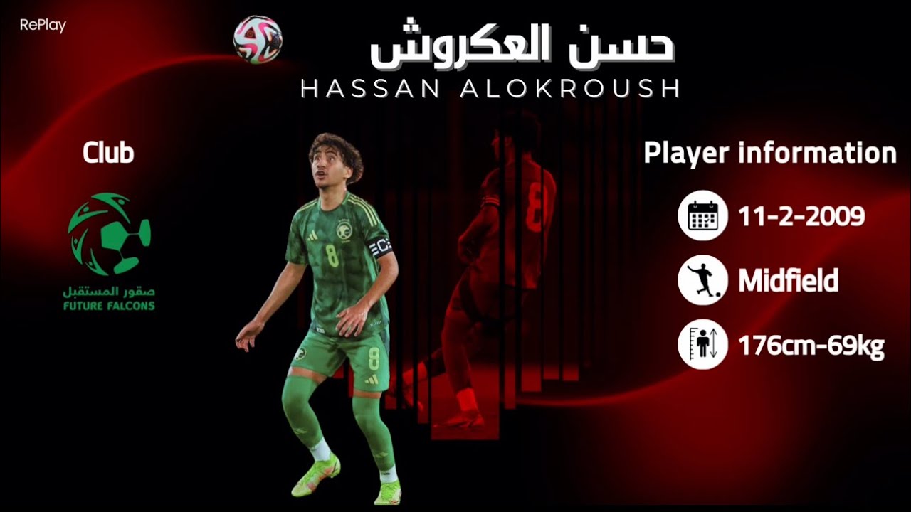 اللاعب ( حسن العكروش ) لاعب منتخب الإبتعاث السعودي مواليد 2009 وأبرز ماقدمه في موسـم 24/25