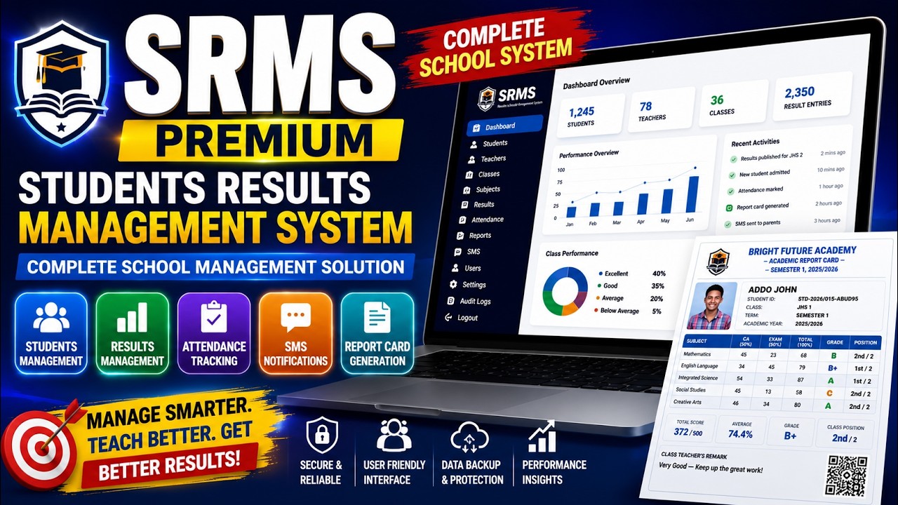 SRMS Premium &mdash; полноценная система управления результатами учащихся для школ