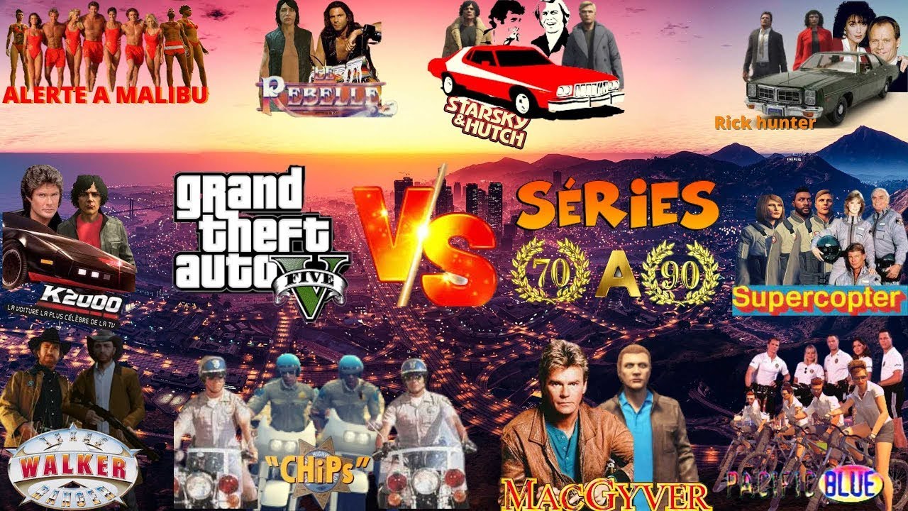 Quand GTA rencontre nos séries des années 70 à 90 (Nostalgie et parodie)