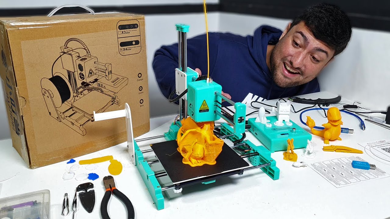 IMPRESSORA 3D BOA E BARATA! EASYTHREED X4 IMPRIMI TUDO! 😨